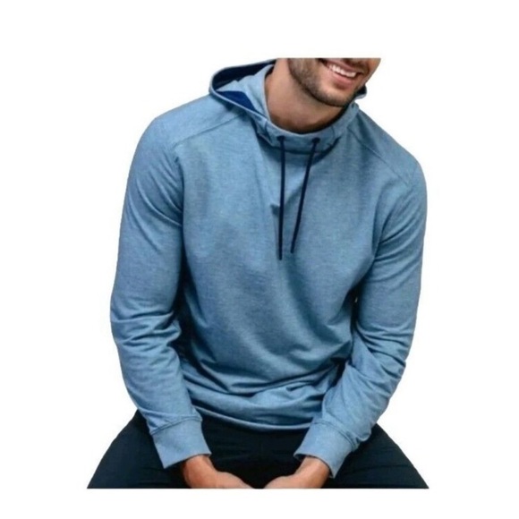 Ministry of Supply Fusion Terry For All Hoodie Blue Mens Small - Picture 1 of 9